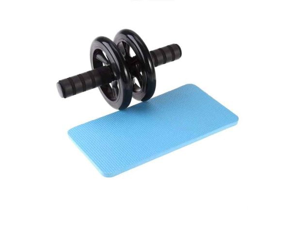 Ab Wheel Roller With Knee Mat - Black