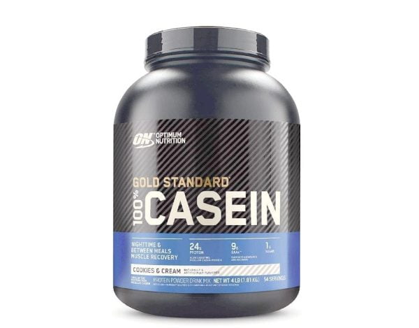 Optimum Nutrition Gold Standard 100% Micellar Casein Protein Powder - (Cookies & Cream, 4 LB)