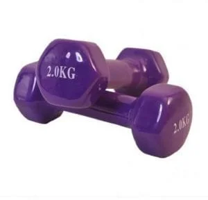 Weight Dumbbell Set Vinyl- 2 x 2 Kg Color