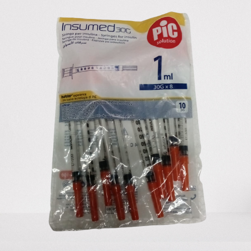 Pic Solution Insumed Syringes 50 units 8MM X30G 10 pcs