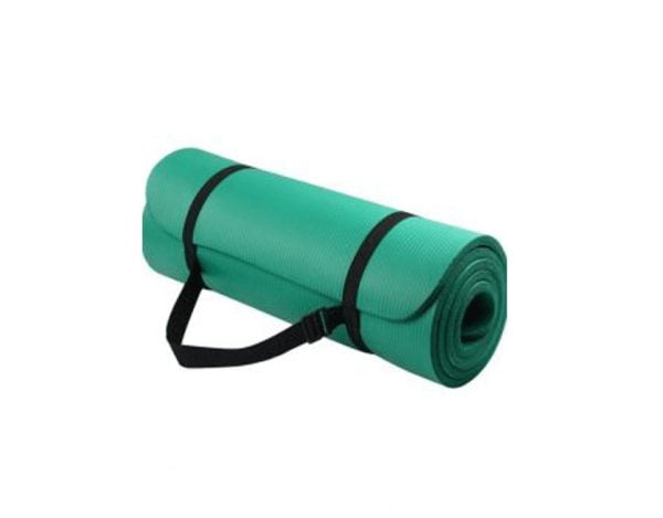 سجادة التمارين الرياضية واليوجا مع حقيبة للحمل - اخضر - 10 مم