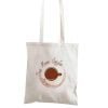 Canvas Shoulder Bag 100% Cotton With "One More Coffee"