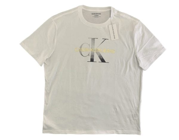 Men's Round T-Shirt Silver Sign From Calvin klein