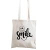 Shoulder Bag Canvas 100% Cotton With Smiley Face