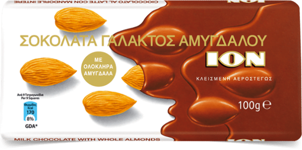Ion milk chocolate Whole Almond 100g
