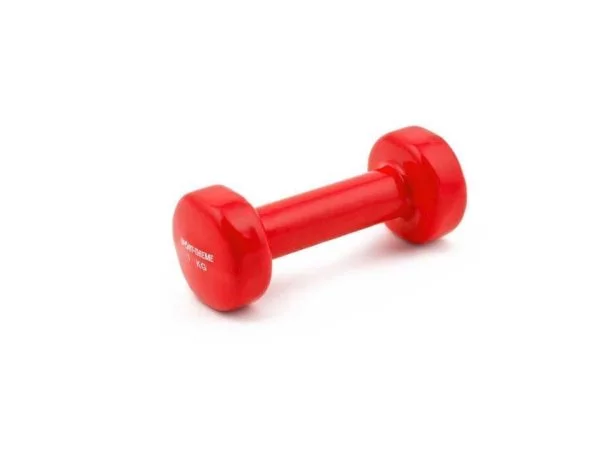 Weights Dumbbells Vinyl For gym yoga 1 kg One Piece – Red
