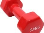 Dumbbell Weights for Gym & Workouts - 5 kg - One Piece - Red