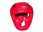 Boxing Head Guard From Black Belt - Red