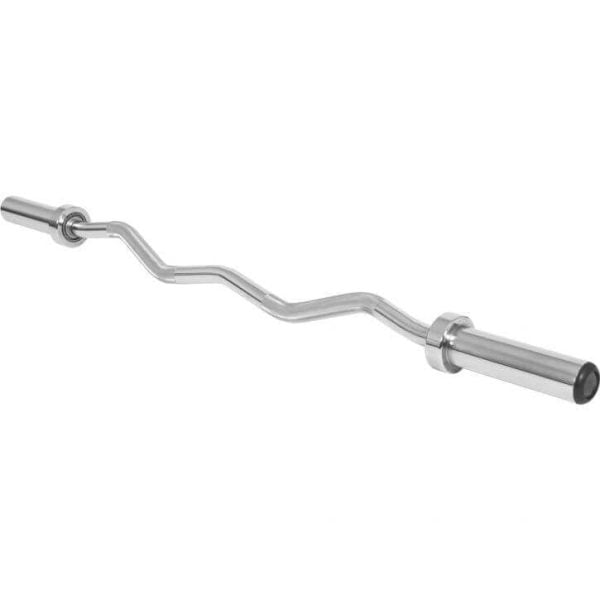 Curved Dumbbell Bar with Locks From Pro Hanson - Silver - 120 cm
