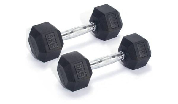 Hex Dumbbells Set For Weight Lifting 2*5 KG