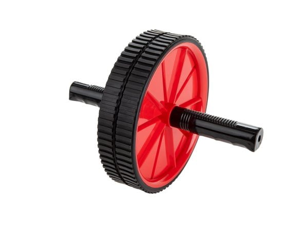 Ab Roller Double Exercises Fitness Abs Roller With Knee Mat- Red +Black