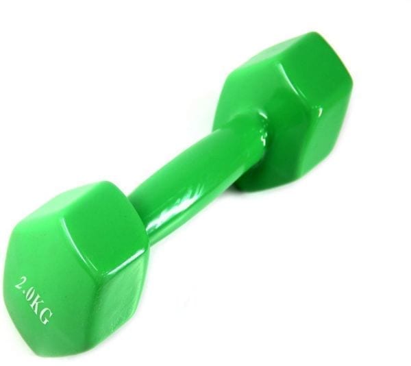 دمبل فينيل - اوزان دامبل لتمارين العلاج الطبيعي - 2 كجم - اخضر