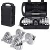 Chrome Dumbbell Set 20kg - Adjustable Weights Chrome Plated for Weightlifting and Fitness 20 Kg