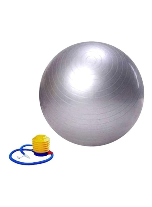 Gym Ball Exercise - Yoga Ball 75 cm - Balance Ball - Silver