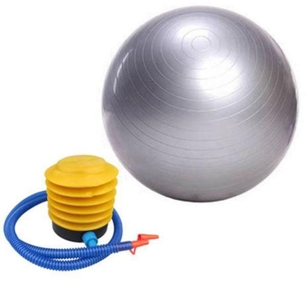 كرة التوازن - كرة اليوغا - كرة تمارين رياضية - 65 سم - فضي