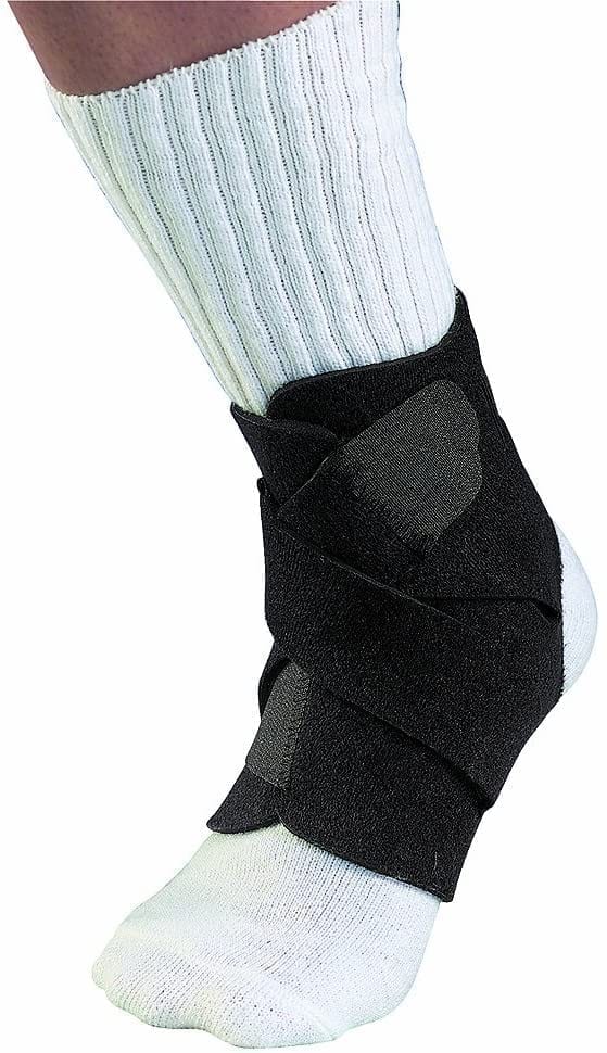 Mueller Adjustable Ankle Support - Adjustable Ankle Stabilizer For the Treatment of Plantar Fasciitis - Black - One Size Fits Most