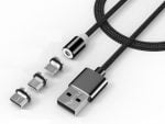 Magnetic Charge Cable(3 in 1) Lighting 1M - Micro USB and Type C
