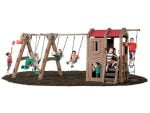Naturally Playful Adventure Lodge Play Center with Glider