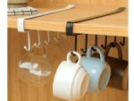 Kitchen Cupboard Hangers, Spatula Hangers, Glasses, Iron Scarves - Black
