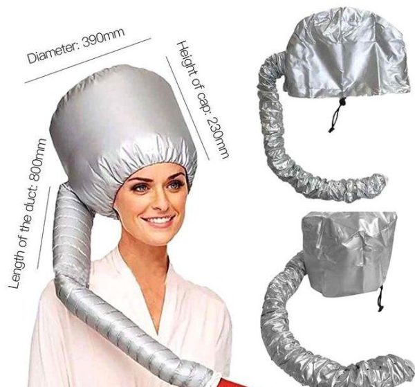 Portable Soft Hair Drying Cap - Hair Drying Cap - Silver