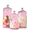 Transparent Candy Jar Set 3 piece - Multi-Use Glass Jar Set