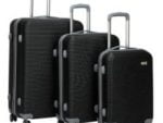 حقائب سفر للرحلات سيليكون - حقائب سفر ترولي 3 قطع - اسود
