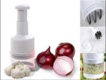 Manual Garlic and Onion Chopper - Small Kibbeh for Chopping Vegetables - White