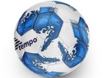 Tempo Futsal Team Blaze Football - Rubber Football - White and Blue - Size 4