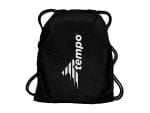 Tempo Essentials Drawstring Gym Bag - Lightweight Training Bag - Black