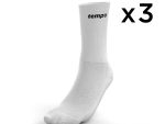 Tempo Cotton Crew Socks - Size M - White