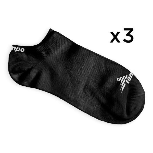 Tempo Cotton Short Socks - Multi Size Uncle Socks - Black