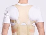 Back and Shoulder Support belt 3 in 1 - Adjustable Back and Vertebrae Corset - Beige