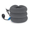 Portable Neck Stretcher Pillow 3 Layers - Neck Massager Air Cushion - Gray