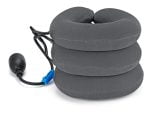 Portable Neck Stretcher Pillow 3 Layers - Neck Massager Air Cushion - Gray