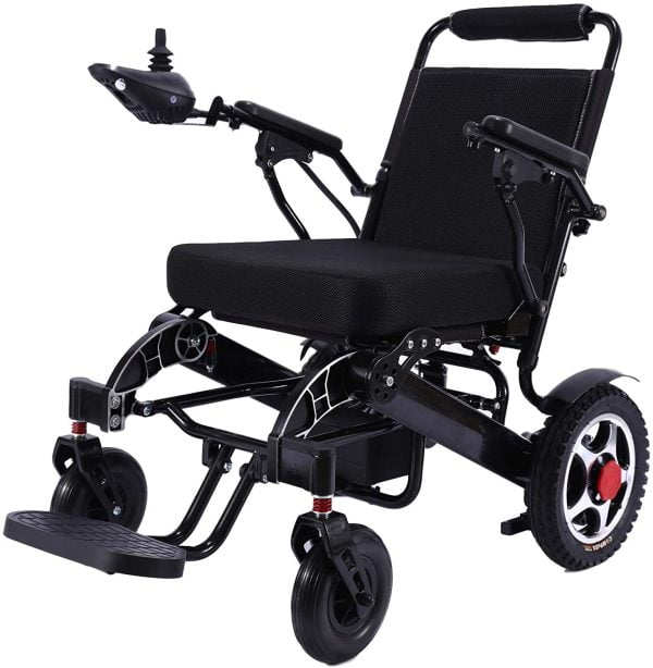 كرسي متحرك كهربائي ذكي - كرسي متحرك لكبار السن قابل للطي - اقصى وزن للمستخدم 365 رطل