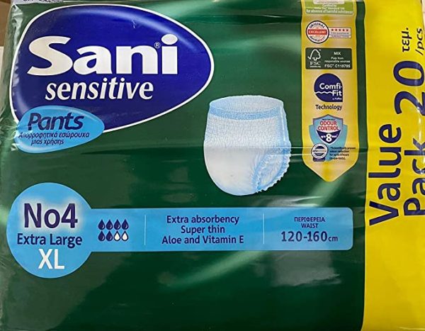 Adult Diapers - Sani Medical Diapers Shorts For Elderly, Contains Hygienic Packaging - Size XL - 20 Pieces