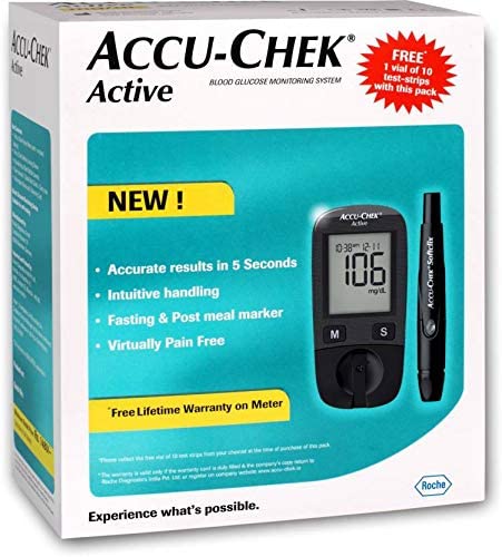 Blood Glucose Meter Aqua-Chic Active - Blood Glucose Meter with Take-Stick Pen - Black