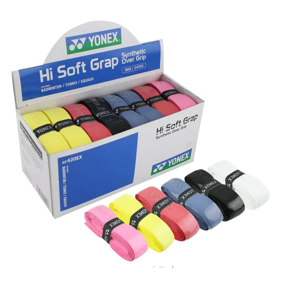 Yonex Hi-Soft Tennis Racket Grip Cover - Tennis Racket Grip Tape Set - 24 Pieces - 09AC420EX