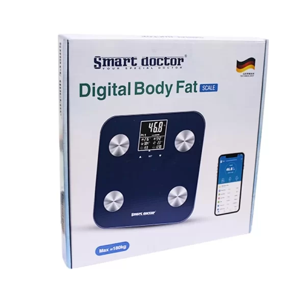 ميزان تحليلي ديجيتال متعدد الاستخدامات من سمارت دكتور - جهاز قياس الوزن شاشة LED - اقصى وزن للمستخدم 180 كجم
